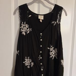Embroidered Tank Top